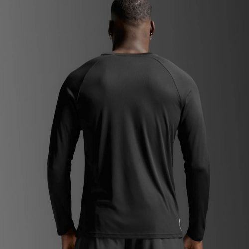 2XU Mens Aero Long Sleeve Top Black/Silver Refective