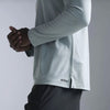 2XU Mens Aero Long Sleeve Top Smoke Blue/Black Refective