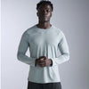 2XU Mens Aero Long Sleeve Top Smoke Blue/Black Refective