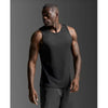 2XU Mens Aero Tank Black/Silver Reflective