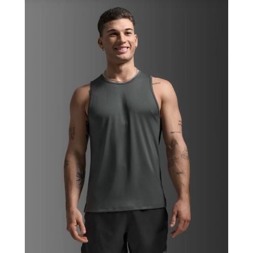 2XU Mens Aero Tank Jupiter/Black Reflective