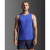 2XU Mens Aero Tank Surf/Silver Reflective