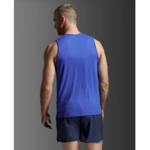 2XU Mens Aero Tank Surf/Silver Reflective