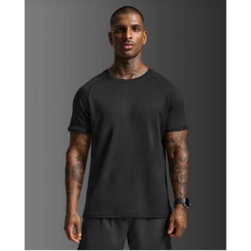 2XU Mens Aero Tee Black/Silver Reflective