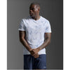 2XU Mens Aero Tee Blue Marble/Black Reflective