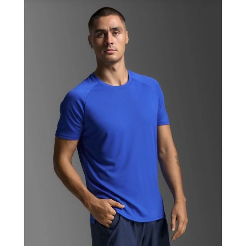 2XU Mens Aero Tee Surf/Silver Reflective