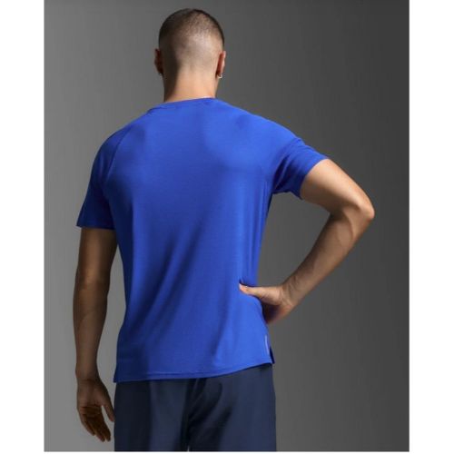2XU Mens Aero Tee Surf/Silver Reflective