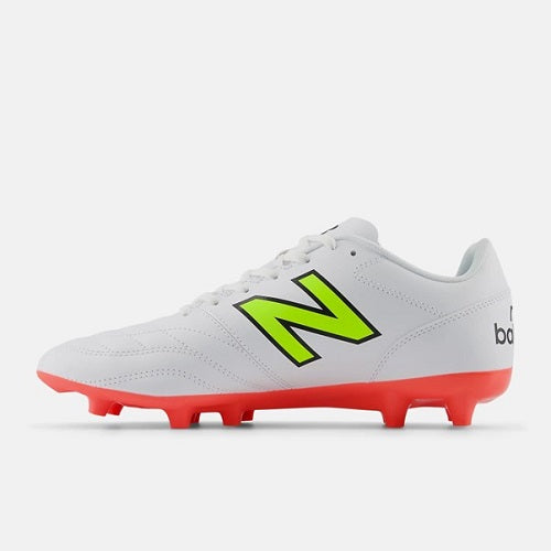 New Balance Mens 442 V2 Academy FG 2E White/Energy Red/Hi-lite