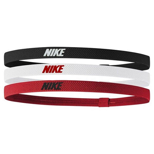 Nike Elastic Headband 2.0 3 Pack Black/White/Uni Red