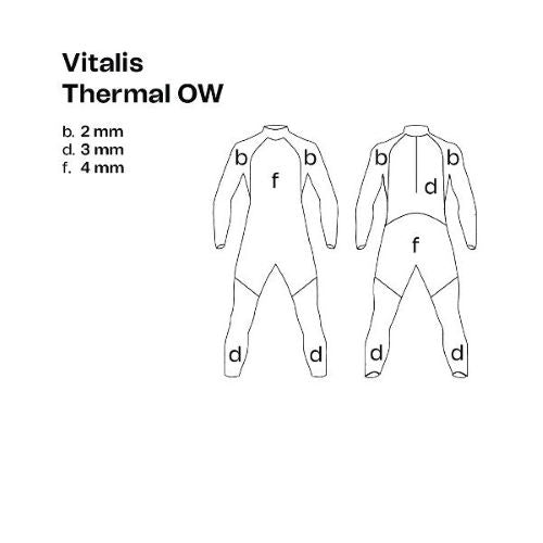 Orca Womens Vitalis Thermal Full Sleeve Wetsuit Black/Orange