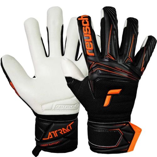 Reusch Attrakt Advance FS Senior Goalie Glove Black/Orange