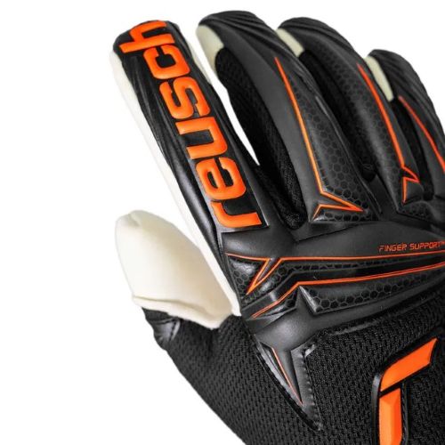 Reusch Attrakt Advance FS Senior Goalie Glove Black/Orange