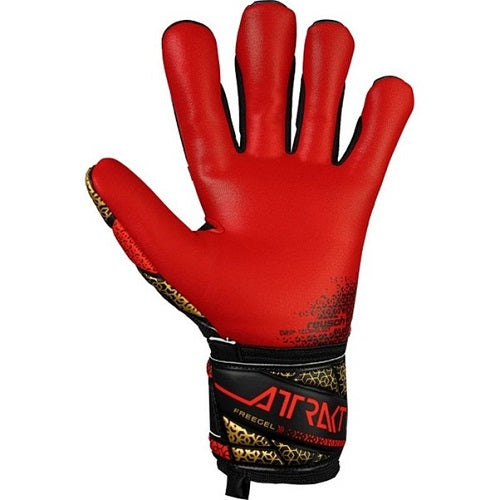 Reusch Attrakt Grip Senior Goalie Glove Black/Gold/Red