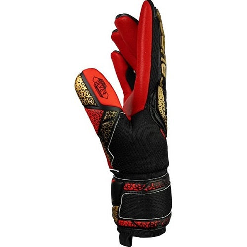 Reusch Attrakt Grip Senior Goalie Glove Black/Gold/Red