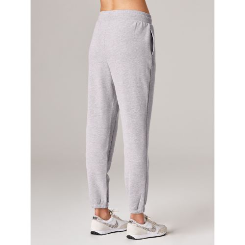 Running Bare Womens Ab Waisted Heritage Track Pant Silver Marle