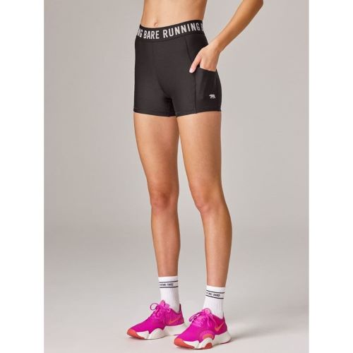 Running Bare Womens Accelerate Bike Short Tight Black