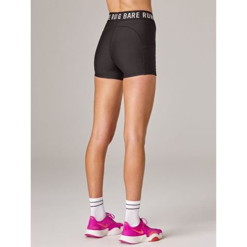 Running Bare Womens Accelerate Bike Short Tight Black