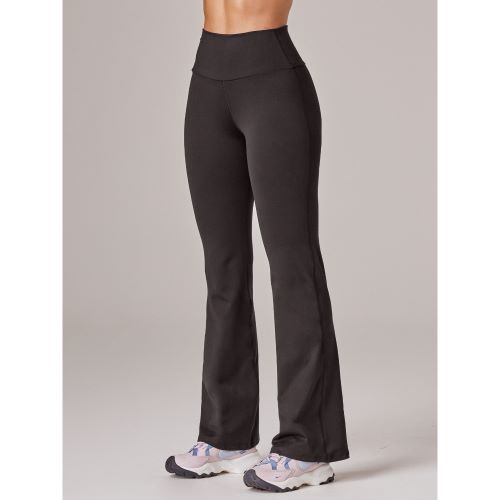 Running Bare Womens Drop In Yoga Pant Core Black