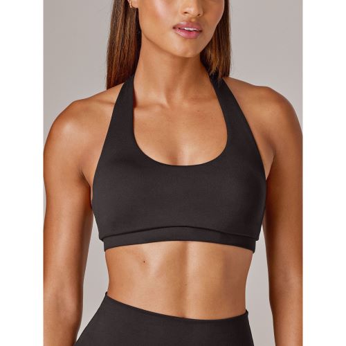 Running Bare Womens Headliner Sports Bra Black