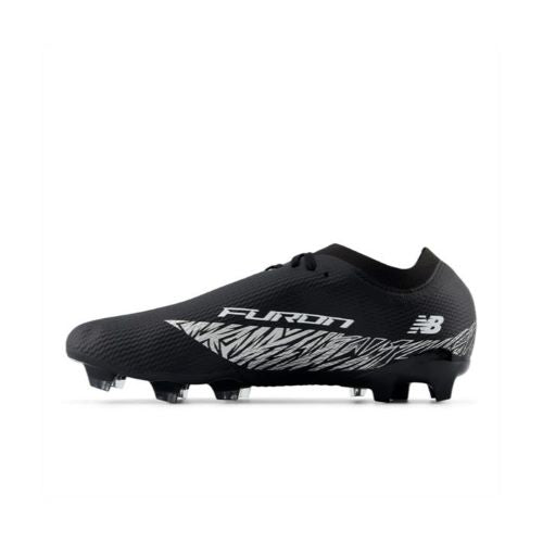 New Balance Mens Furon Team FG V8 Black/Metallic Silver/White
