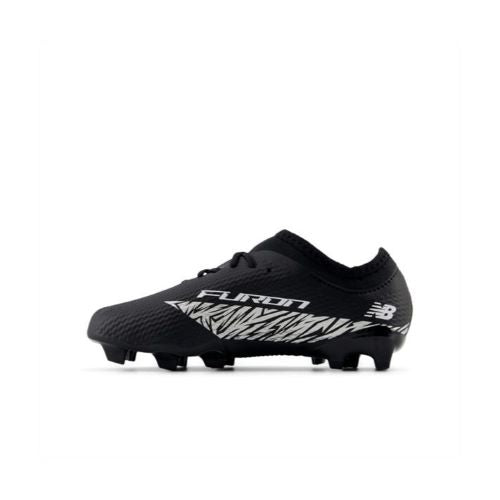 New Balance Kids Furon Team Jnr FG V8 Black/Metallic Silver/White