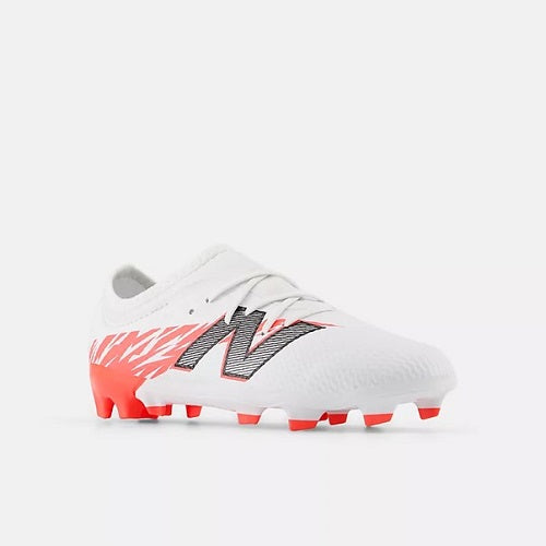 New Balance Kids Furon Team Jnr FG V8 White/Energy Red/Black/Pixel Green