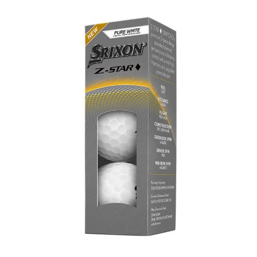 Srixon Z-Star Diamond Pure White 3pk