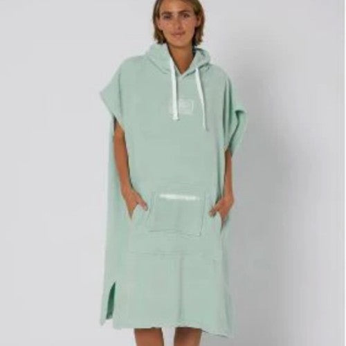 OE Ladies Hooded Poncho Mute Mint