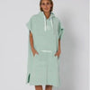 OE Ladies Hooded Poncho Mute Mint
