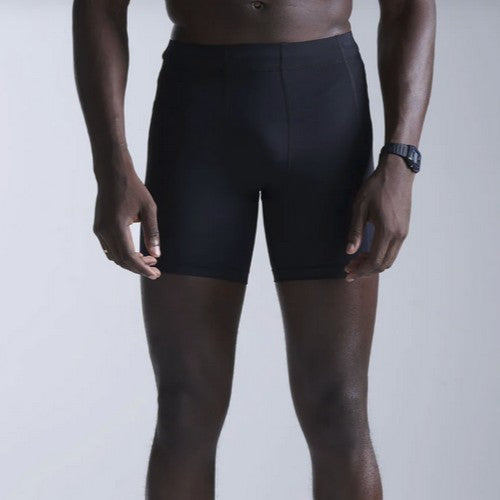 2XU Mens Compression Half Short Black/Black