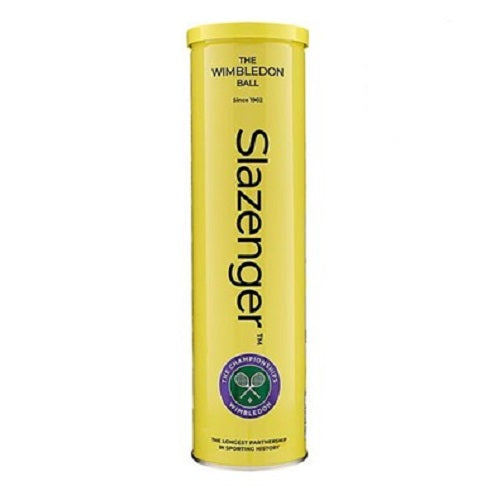 Slazenger Wimbledon All Court Tennis Ball 4 Ball Can Yellow