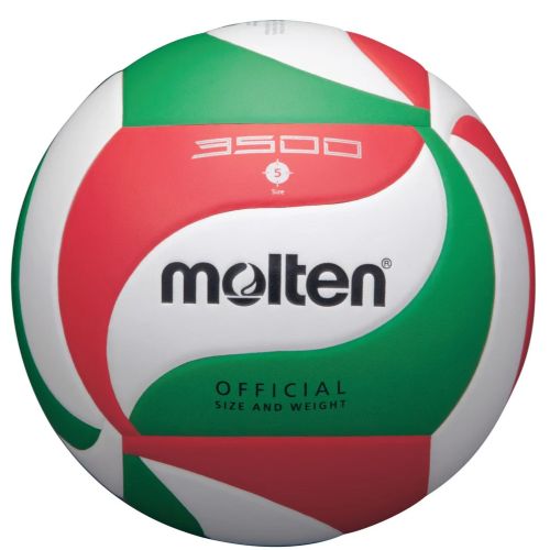 Molten Synthetic Volleyball White/Green/Red Size 5