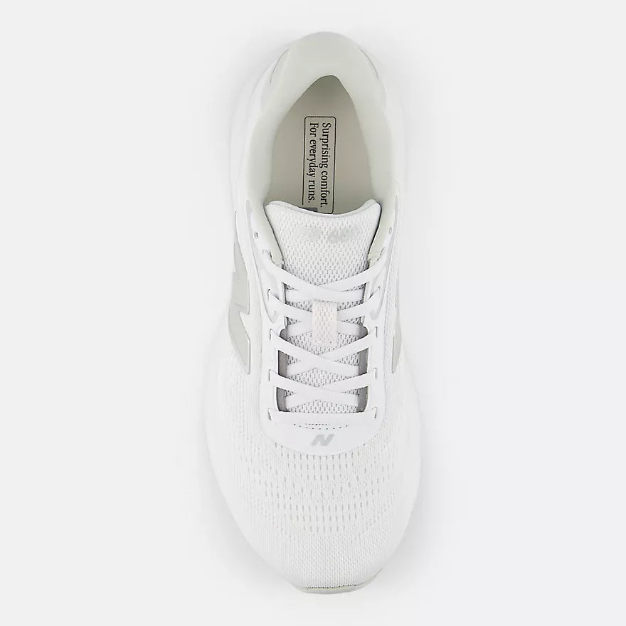 New Balance Womens 680 V9 D Wide White/Grey Matter/Silver Metallic