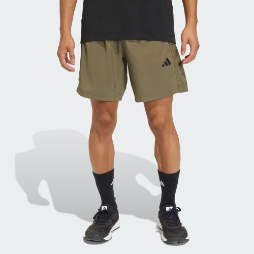 Adidas Mens Workout Essentials 5 Inch Base Woven Short Olive Strata