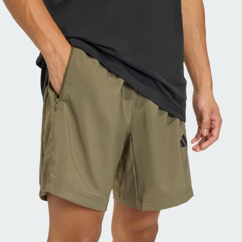 Adidas Mens Workout Essentials 7 Inch Base Woven Short Olive Strata
