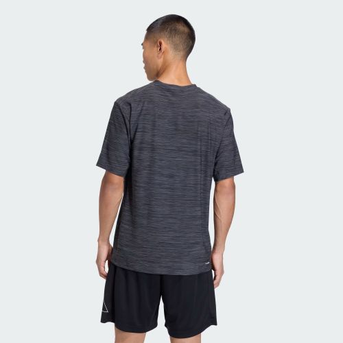 Adidas Mens Workout Essentials Flex Tee Black Melange
