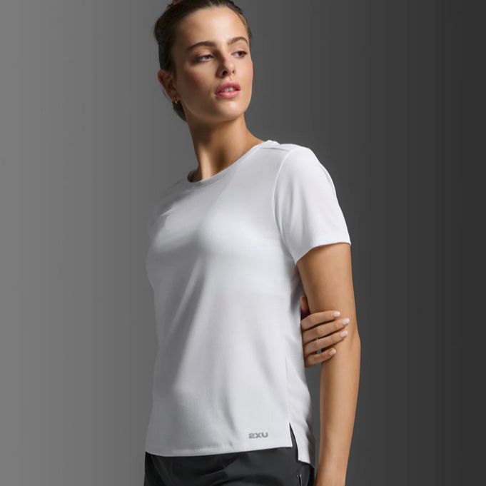 2XU Womens Aero Tee White/Silver Reflective