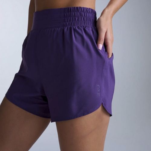 2XU Womens Aero Hi Rise 4 Inch Short Velvet Purple/Purple Reflective