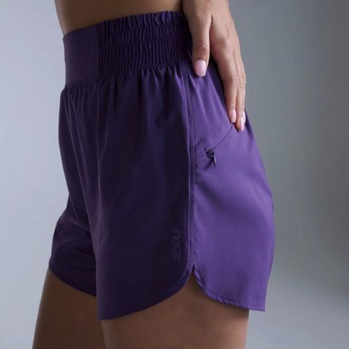 2XU Womens Aero Hi Rise 4 Inch Short Velvet Purple/Purple Reflective