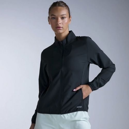 2XU Womens Aero Jacket Black/Silver Reflective