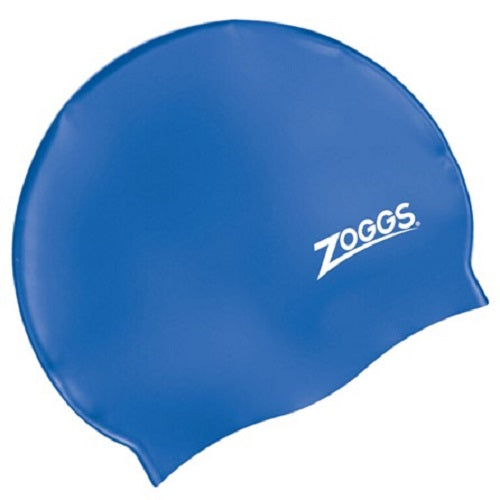 Zoggs Adult Silicone Swim Cap Blue