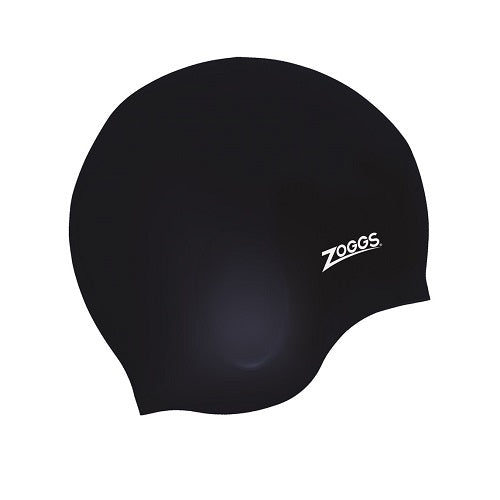 Zoggs Adult Ultrafit Silicone Swim Cap Black