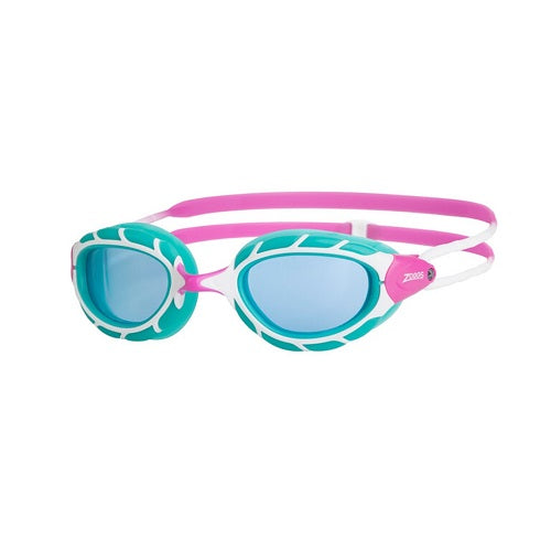 Zoggs Junior Predator Swim Goggles Pink/Turquoise/Tint Blue