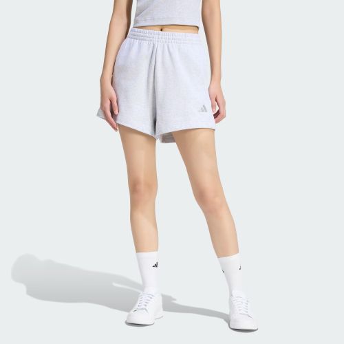 Adidas Womens Kit Small Logo 4 Inch Short Light Grey Heather