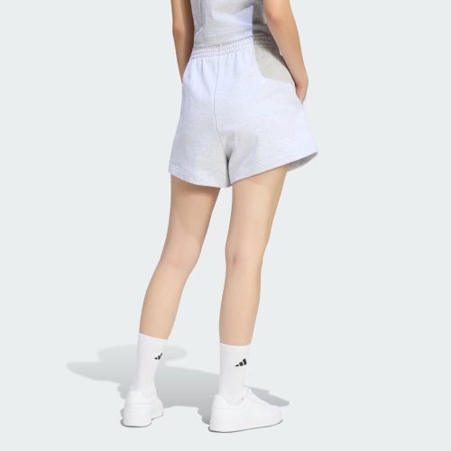 Adidas Womens Kit Small Logo 4 Inch Short Light Grey Heather