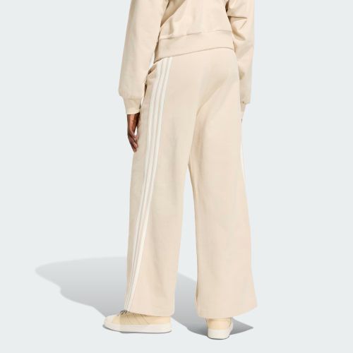 Adidas Womens Kit 3 Stripes Wide Leg Pant Crystal Linen/Off White