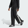 Adidas Womens Kit 3 Stripes Wide Leg Pant Black/Off White