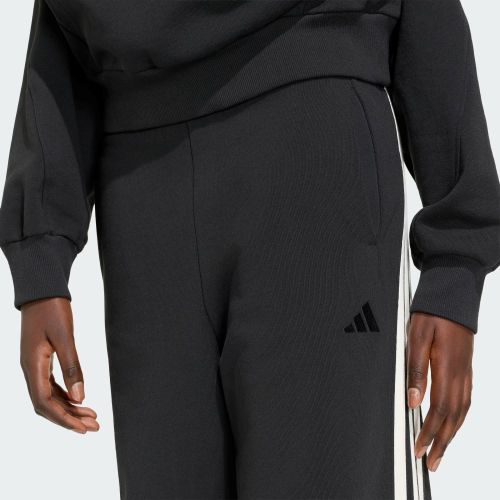 Adidas Womens Kit 3 Stripes Wide Leg Pant Black/Off White
