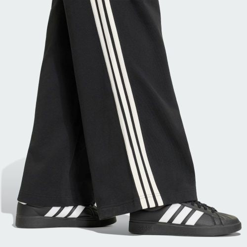 Adidas Womens Kit 3 Stripes Wide Leg Pant Black/Off White