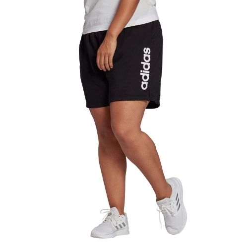 Adidas Womens Slim Logo Short Plus Size Black/White